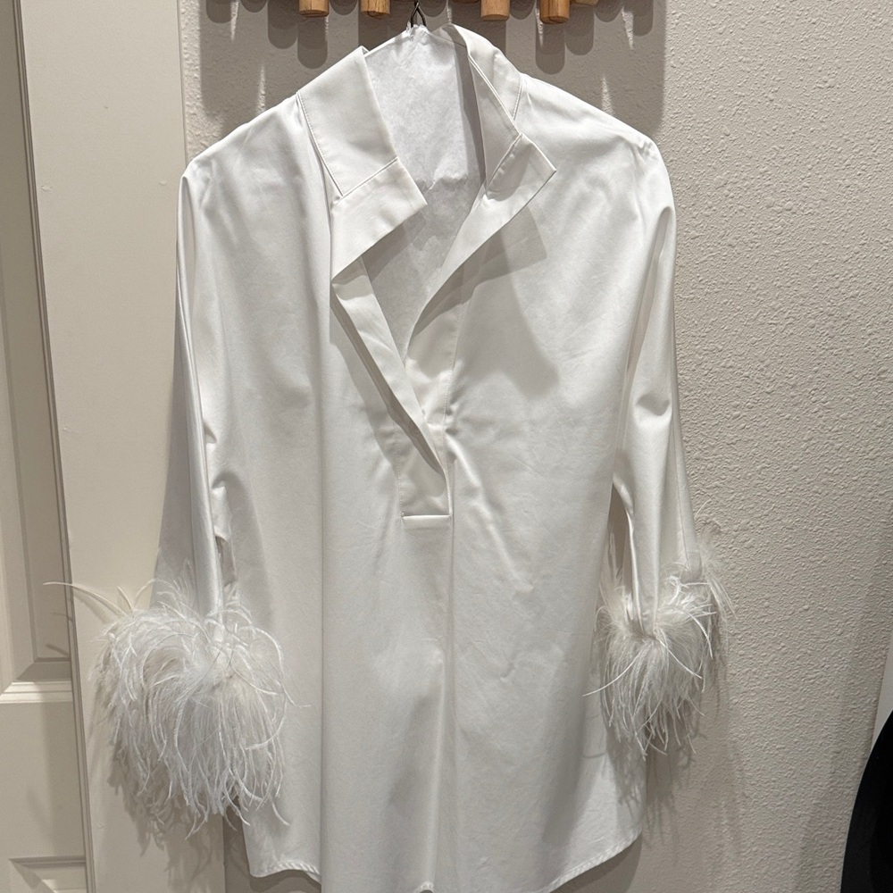 Tuckernuck White Feather Cuff Tunic
